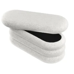 Sitzbank Teddy RISS mit Stauraum 100 x 42 x 42 cm weiss