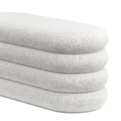 Sitzbank Teddy RISS mit Stauraum 100 x 42 x 42 cm weiss