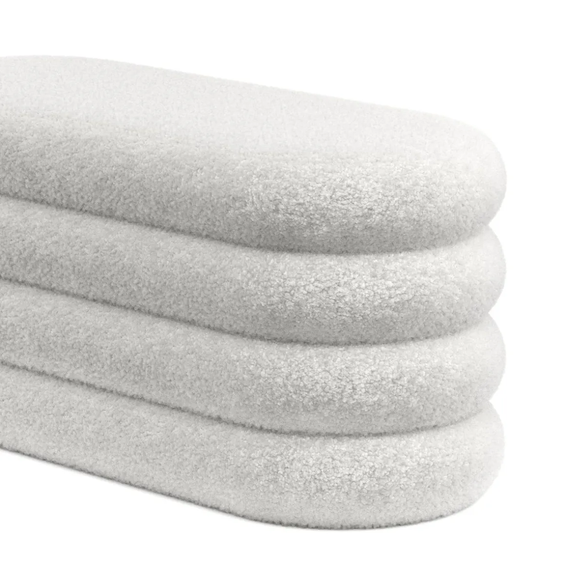 Sitzbank Teddy RISS mit Stauraum 100 x 42 x 42 cm weiss
