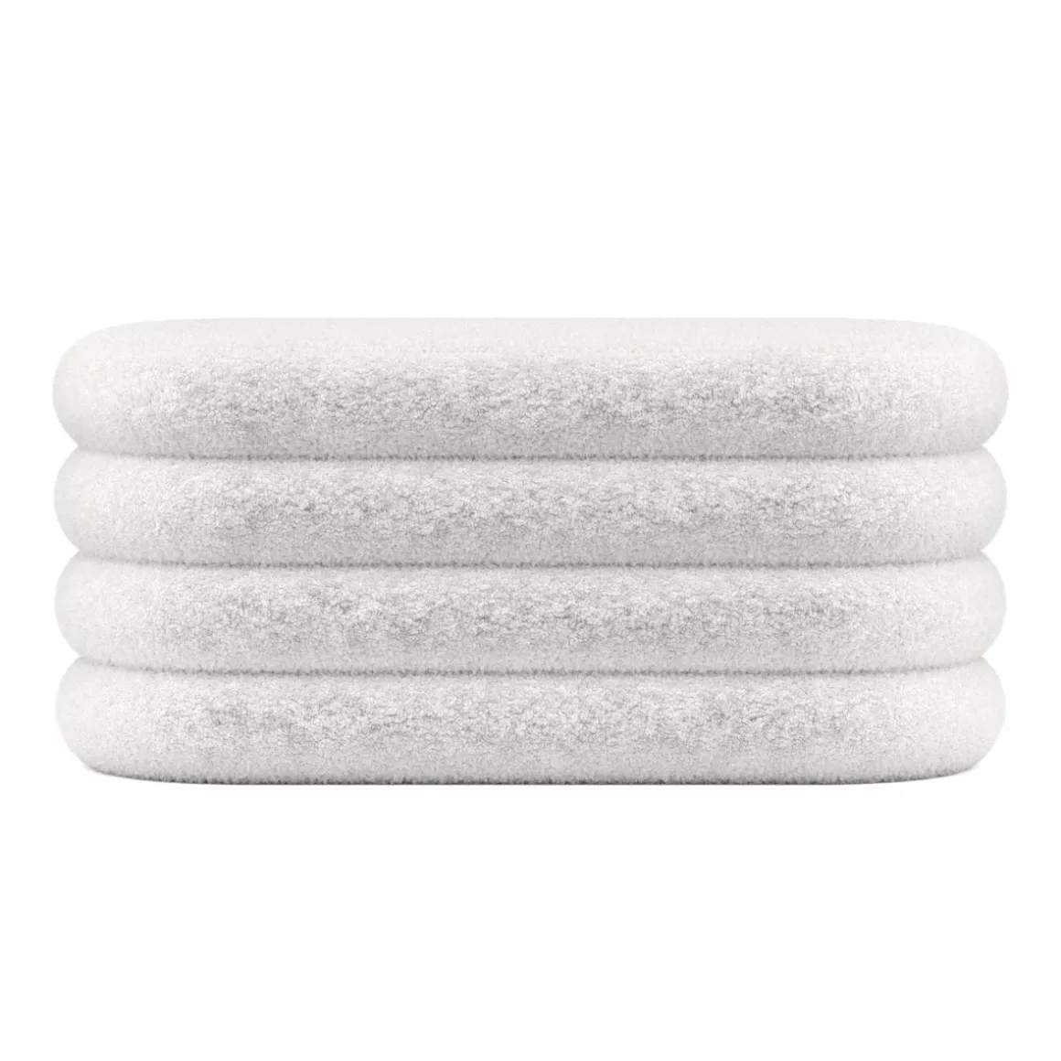 Sitzbank Teddy RISS mit Stauraum 100 x 42 x 42 cm weiss