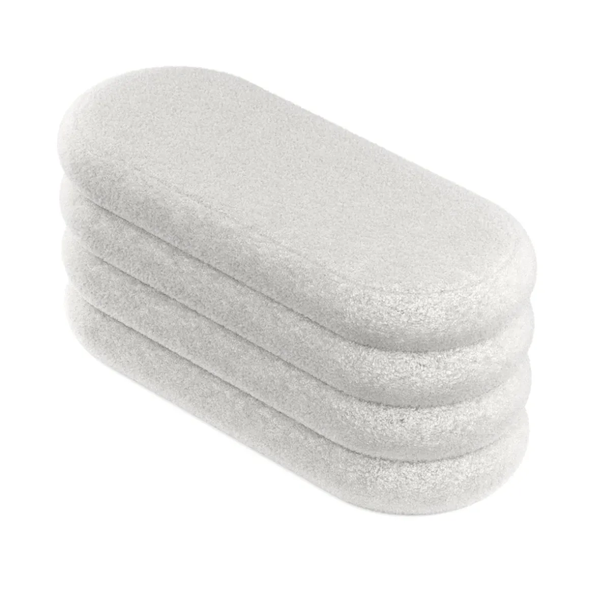 Sitzbank Teddy RISS mit Stauraum 100 x 42 x 42 cm weiss