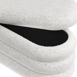 Sitzbank Teddy RISS mit Stauraum 100 x 42 x 42 cm weiss
