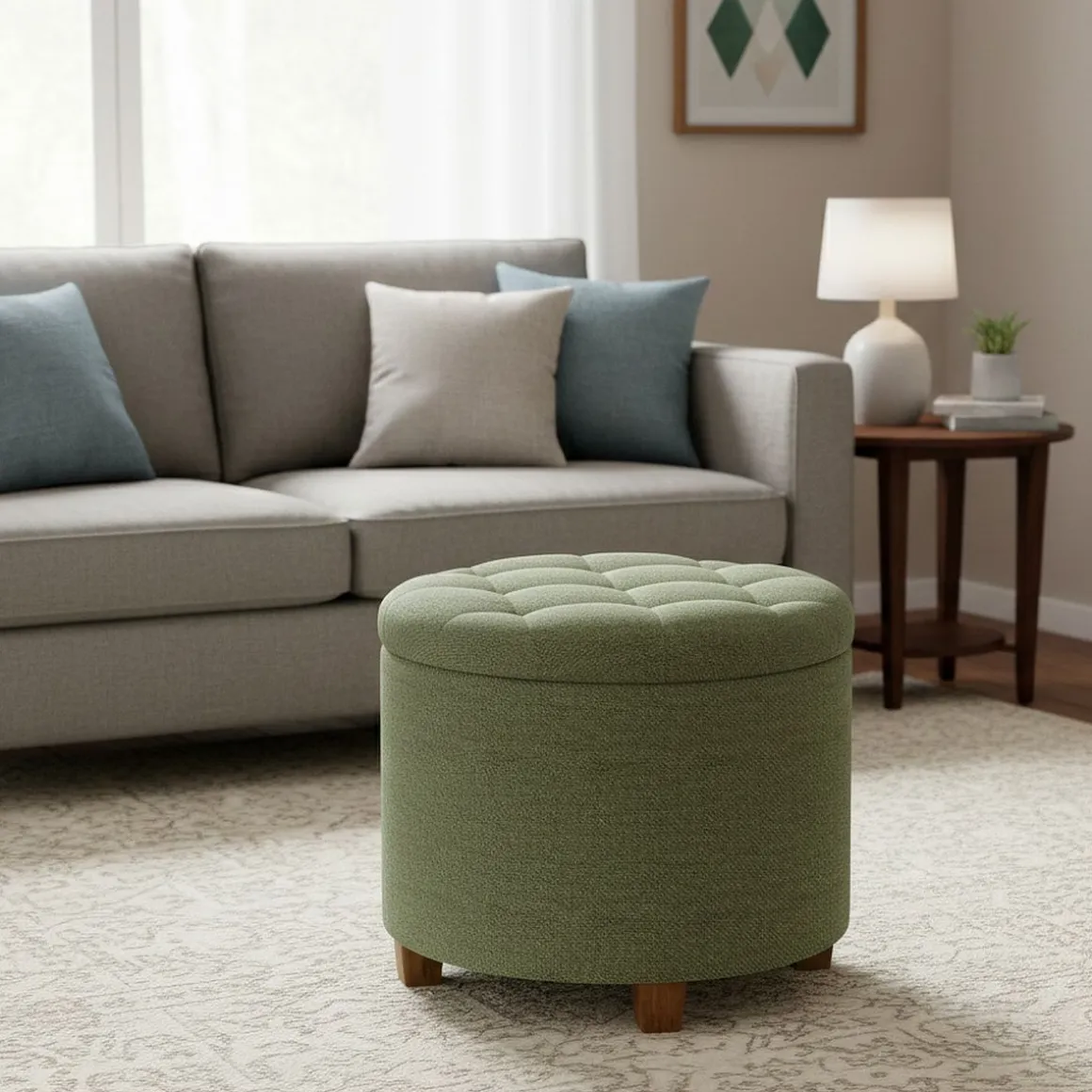 Sitzhocker mit Stauraum RIM hellgrün