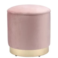 Sitzhocker mit Stauraum rosa