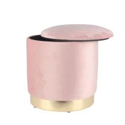 Sitzhocker mit Stauraum rosa