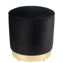 Sitzhocker mit Stauraum schwarz