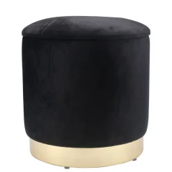 Sitzhocker mit Stauraum schwarz