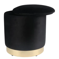 Sitzhocker mit Stauraum schwarz