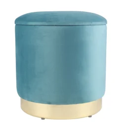 Sitzhocker mit Stauraum türkis