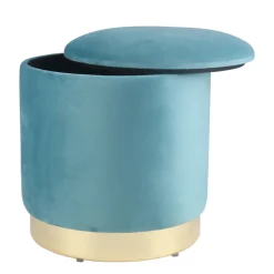 Sitzhocker mit Stauraum türkis