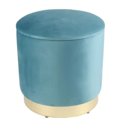 Sitzhocker mit Stauraum türkis