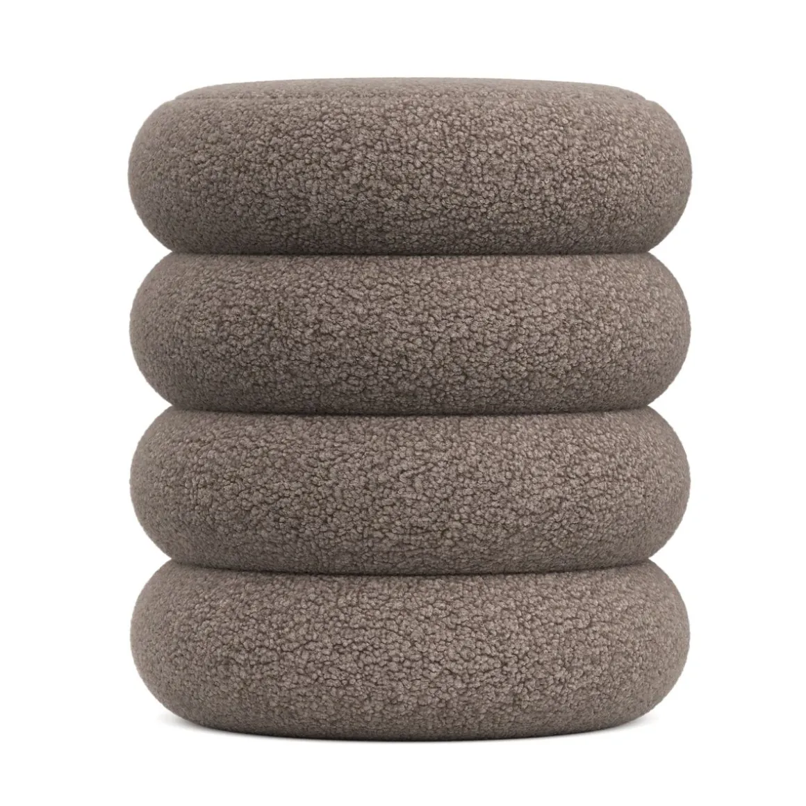Sitzhocker Teddy JIM mit Stauraum 42 x 45 cm braun | GONSER.CH