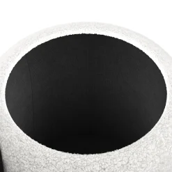 Sitzhocker Teddy JIM mit Stauraum 42 x 45 cm weiss