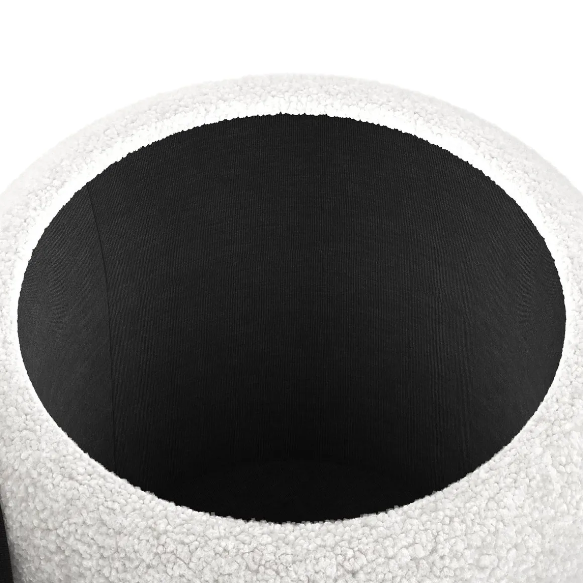 Sitzhocker Teddy JIM mit Stauraum 42 x 45 cm weiss
