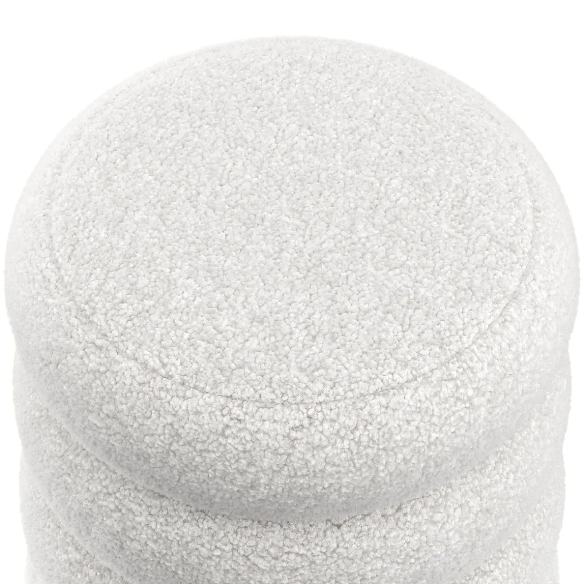 Sitzhocker Teddy JIM mit Stauraum 42 x 45 cm weiss