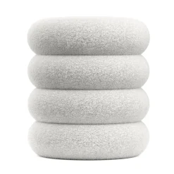 Sitzhocker Teddy JIM mit Stauraum 42 x 45 cm weiss