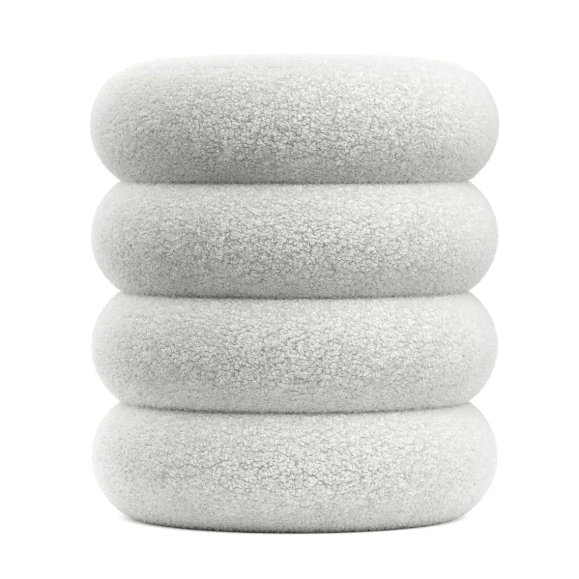 Sitzhocker Teddy JIM mit Stauraum 42 x 45 cm weiss