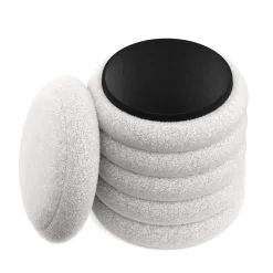 Sitzhocker Teddy mit Stauraum JAR weiss