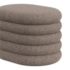 Sitzhocker Teddy PILL mit Stauraum 59 x 45 x 40 cm braun
