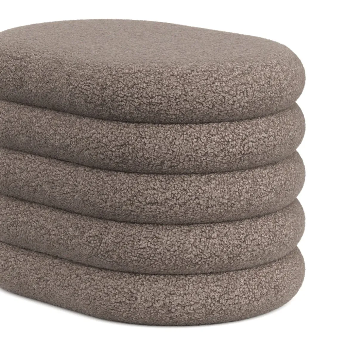 Sitzhocker Teddy PILL mit Stauraum 59 x 45 x 40 cm braun