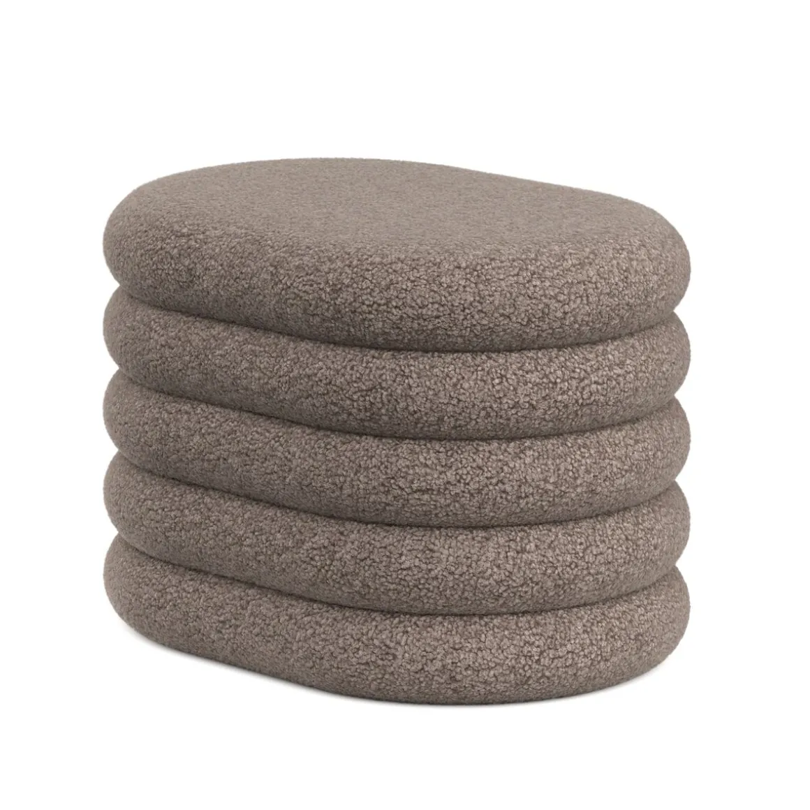Sitzhocker Teddy PILL mit Stauraum 59 x 45 x 40 cm braun