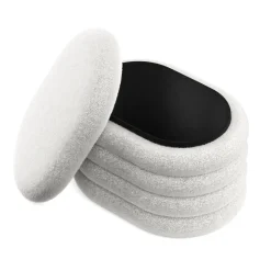 Sitzhocker Teddy PILL mit Stauraum 59 x 45 x 40 cm weiss