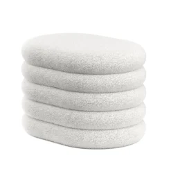Sitzhocker Teddy PILL mit Stauraum 59 x 45 x 40 cm weiss