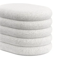 Sitzhocker Teddy PILL mit Stauraum 59 x 45 x 40 cm weiss