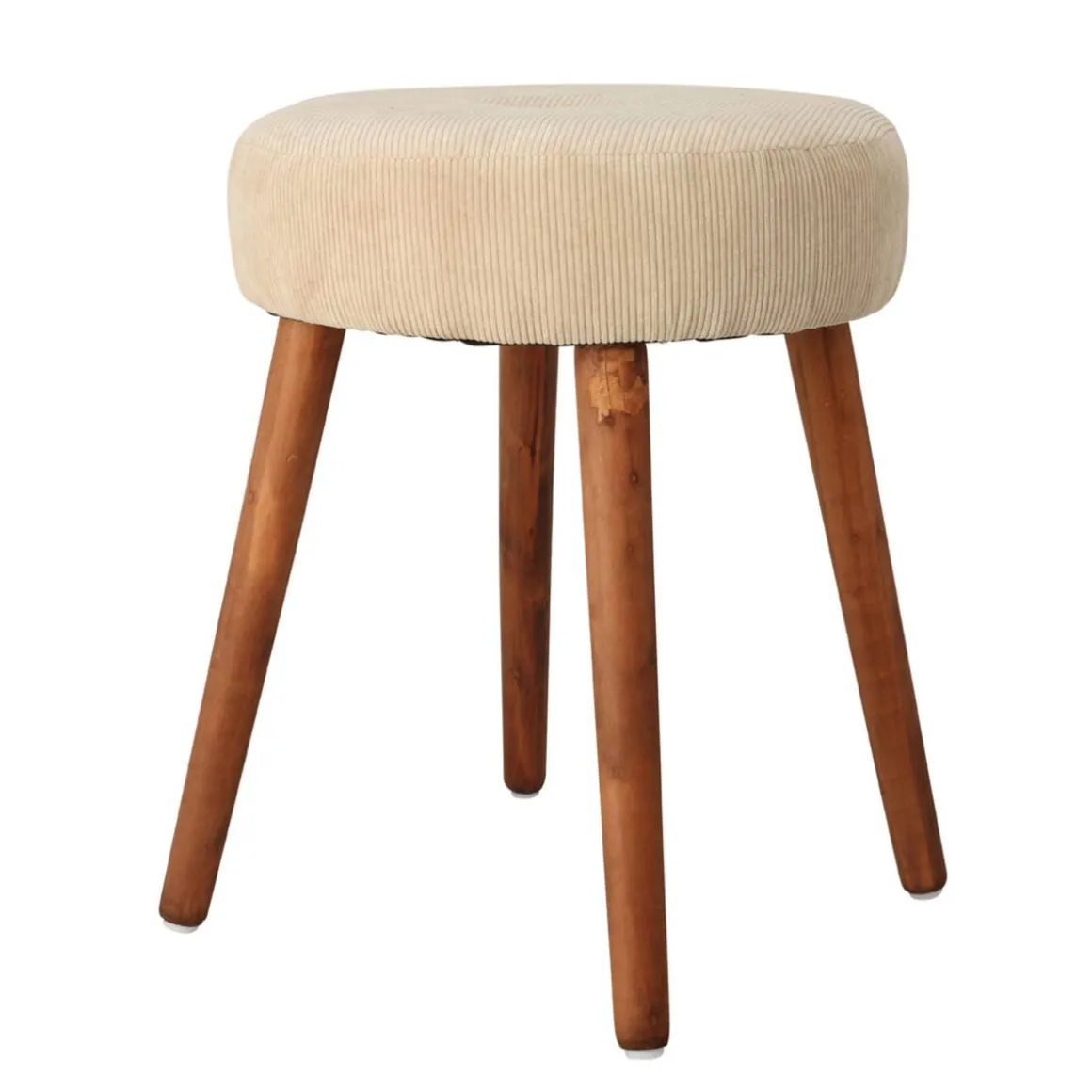 Sitzhocker 35 x 45 cm beige/braun