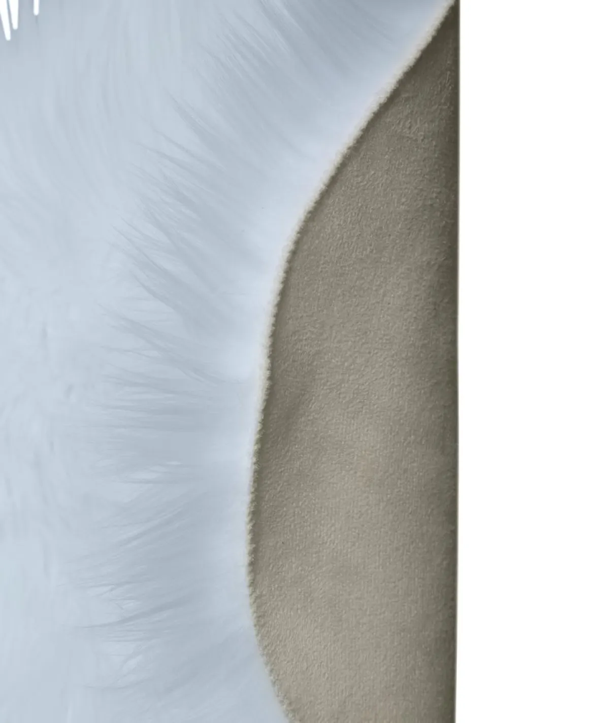 Sitzkissen Kunstfell 2er Set 37.5 cm weiss