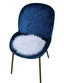 Sitzkissen Kunstfell 2er Set 37.5 cm weiss