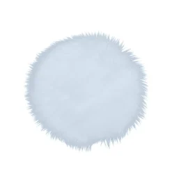 Sitzkissen Kunstfell 2er Set 37.5 cm weiss