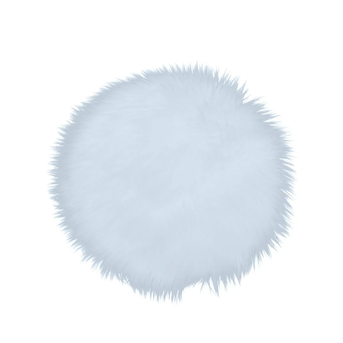 Sitzkissen Kunstfell 2er Set 37.5 cm weiss