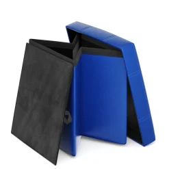 Sitzwürfel Leder BEN blau