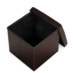 Sitzwürfel Leder BEN braun