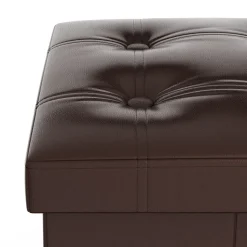 Sitzwürfel Leder BEN braun