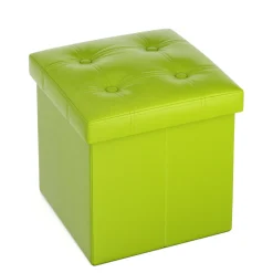 Sitzwürfel Leder BEN grün