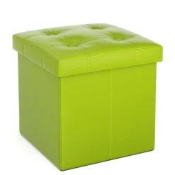 Sitzwürfel Leder BEN grün