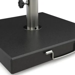 Sockel für Sonnenschirm Granit 30 kg quadratisch schwarz