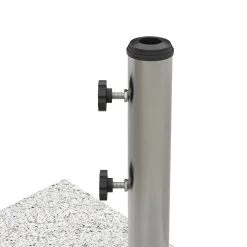 Sockel für Sonnenschirm Granit 25 kg rechteckig grau