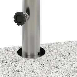 Sockel für Sonnenschirm Granit 25 kg rechteckig grau