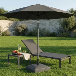 Sockel für Sonnenschirm mit Rollen 37 kg schwarz