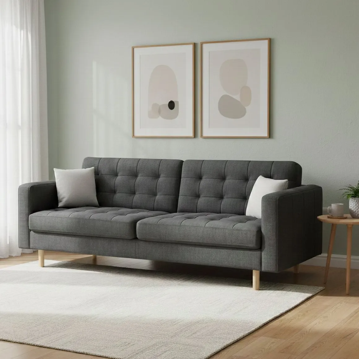Sofa ALISHA 3-Sitzer anthrazit
