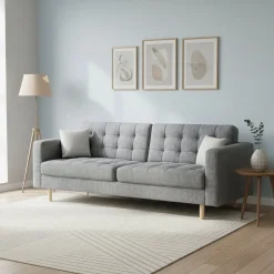Sofa ALISHA 3-Sitzer grau