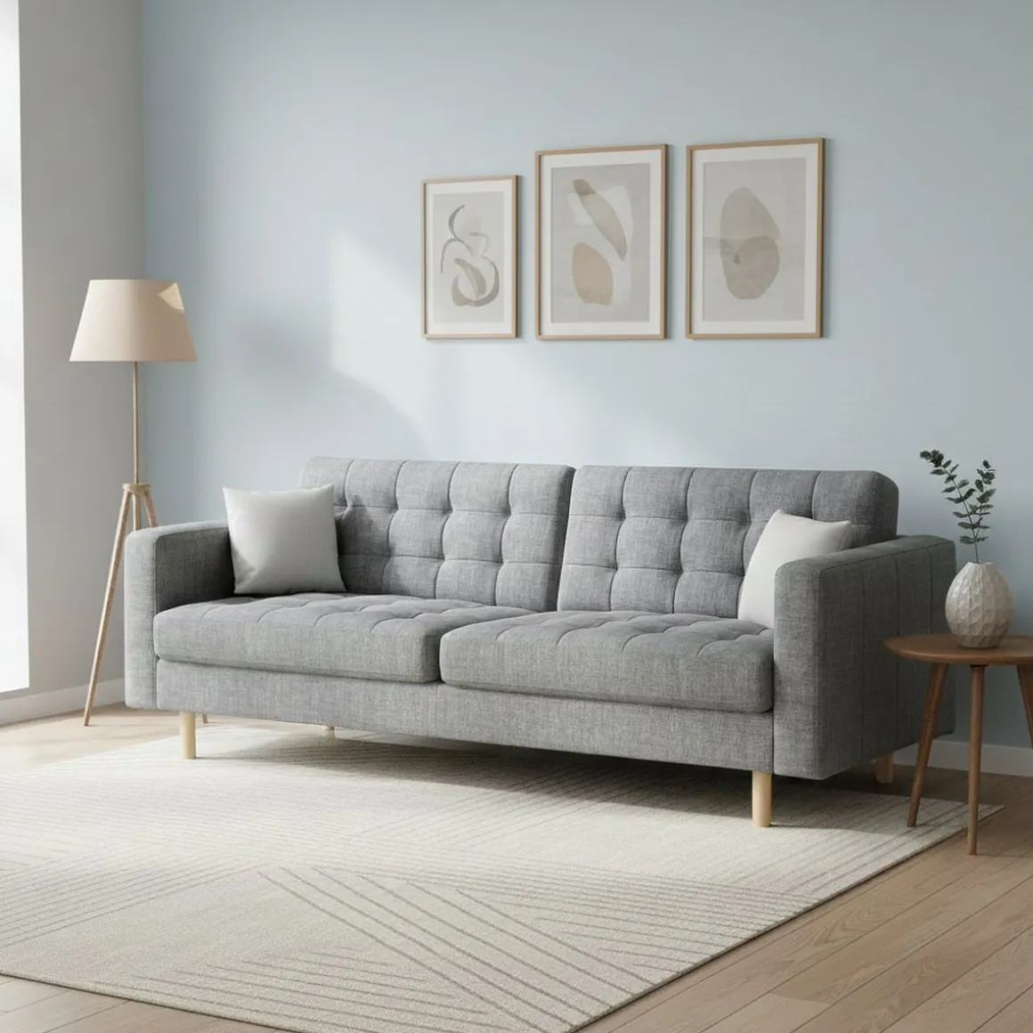 Sofa ALISHA 3-Sitzer grau