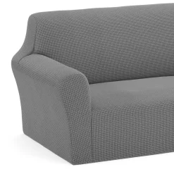 Sofabezug Stretch 3-Sitzer 107 x 235 cm dunkelgrau