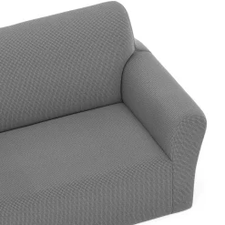 Sofabezug Stretch 2-Sitzer 107 x 178 cm dunkelgrau