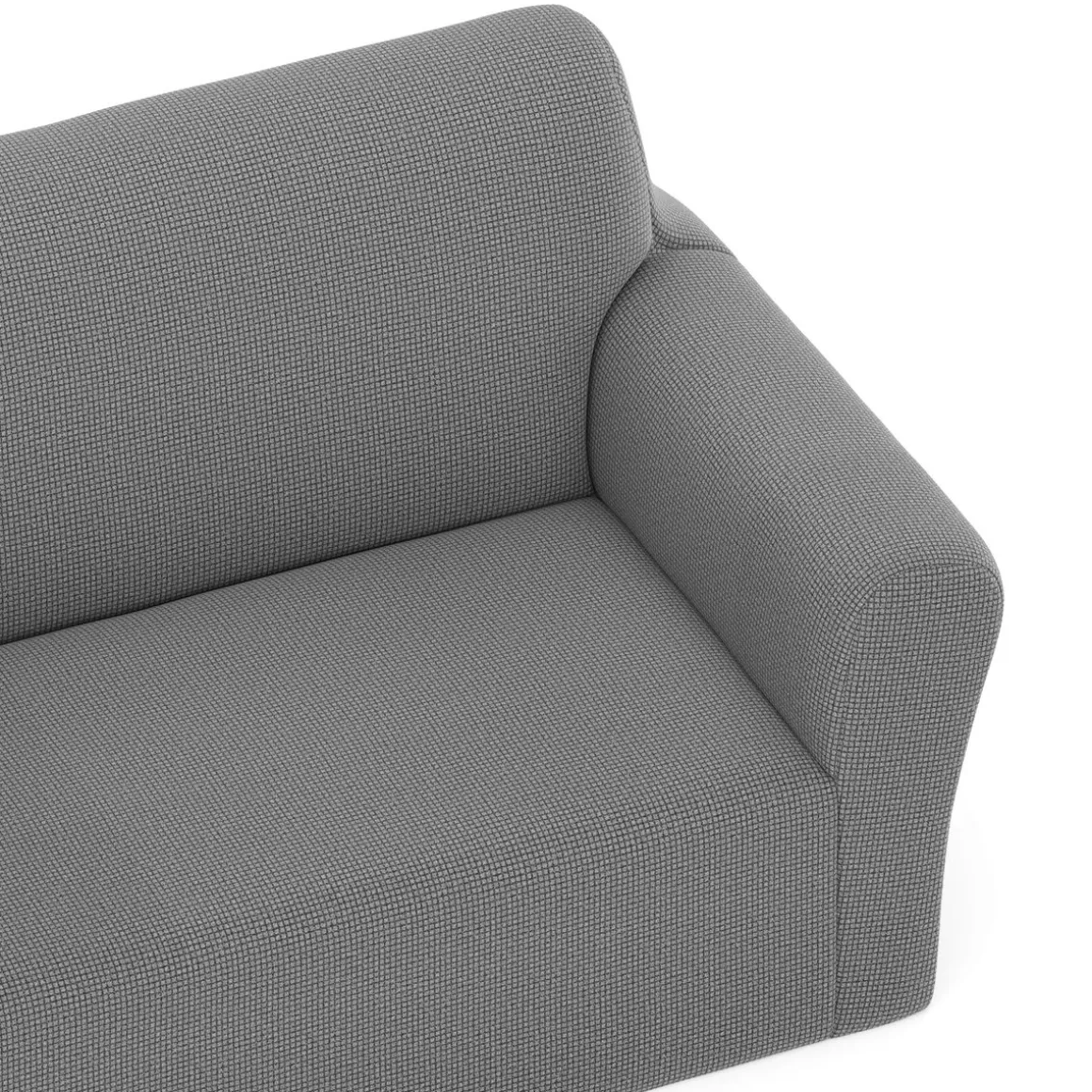 Sofabezug Stretch 2-Sitzer 107 x 178 cm dunkelgrau