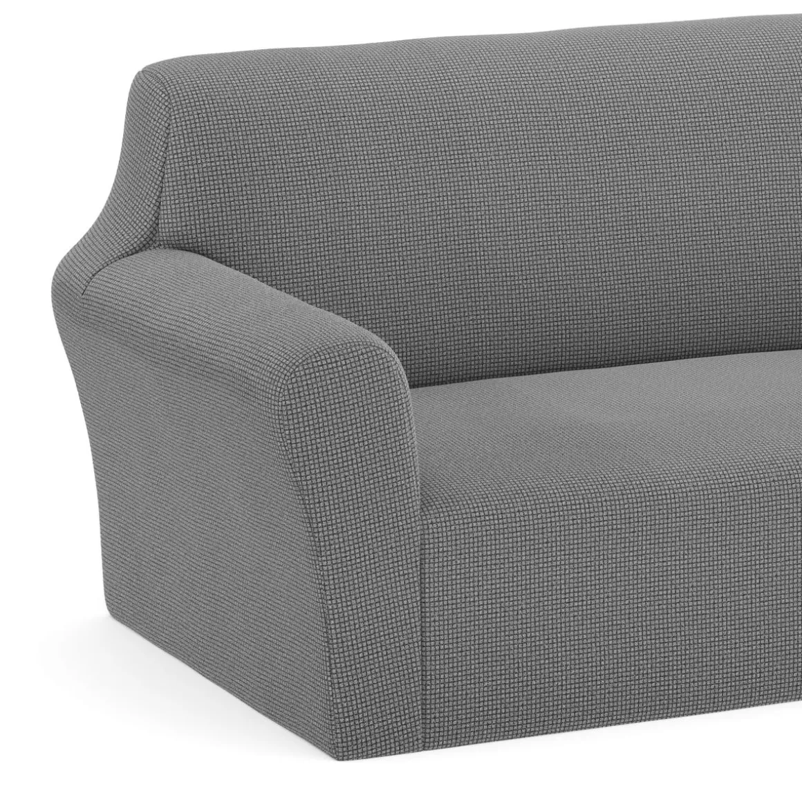 Sofabezug Stretch 2-Sitzer 107 x 178 cm dunkelgrau
