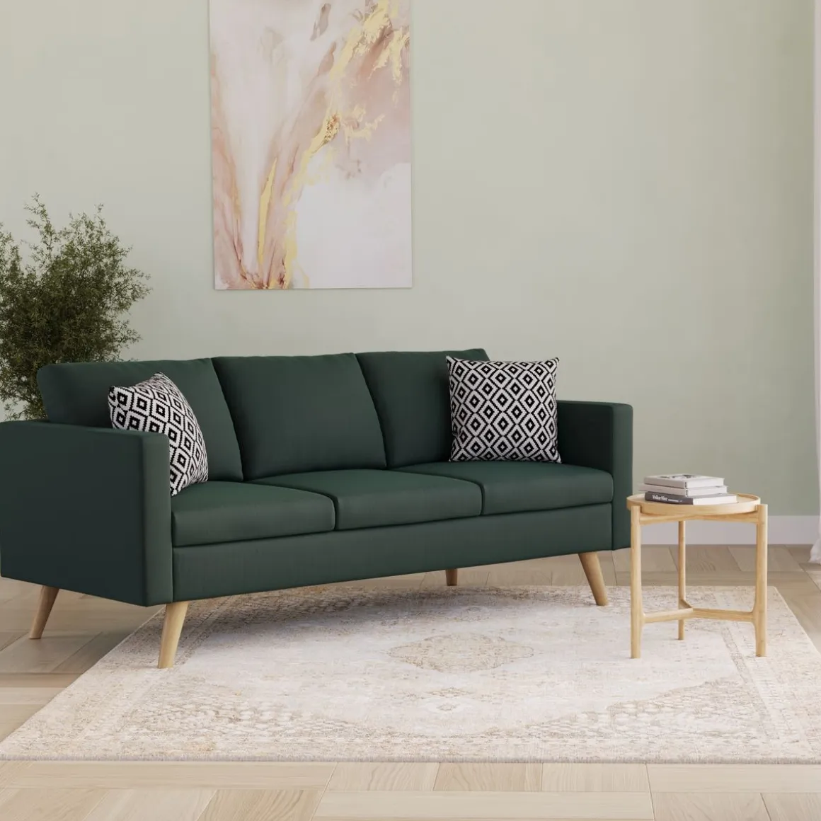 Sofa BLAIR 3-Sitzer dunkelgrün